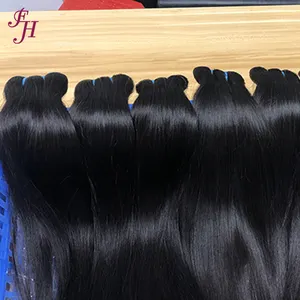 FH Top Quality 10A Bone Straight Hair Weaves Bundles Peruvian And Brazilian Human Hair Double Drawn Straight Hair Bundle