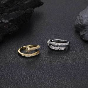 Anillo de Cobre con Incrustaciones de Circonio, Anillo de Moda Versátil para Hombre y Mujer, Estilo Hip-hop, Venta al por Mayor - Product Image 4