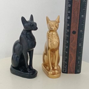Urne égyptienne en résine personnalisée, décoration de l'Égypte ancienne, contenant pour les cendres de <span class=keywords><strong>chat</strong></span>, sculpture artistique peinte à la main, <span class=keywords><strong>sphinx</strong></span>, visage humain, décoration de table - Product Image 3