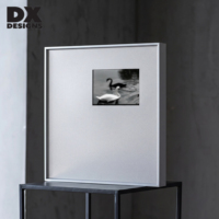 Cadre photo en métal, cadre en alliage d'aluminium, panneau en acier inoxydable avec impression artistique Cygne, décoration moderne pour la maison, cadeau pour le salon ou la chambre