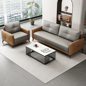 Conjunto de Sofás de Oficina en Cuero PU con Esponja de Alta Densidad, Cómodos para Reuniones, Capacitación, Negocios y Áreas de Descanso - Product Image 2