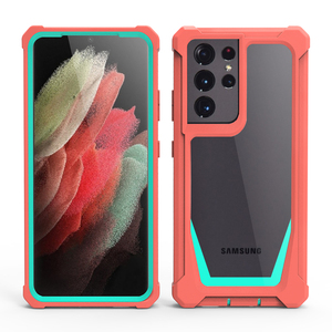 Fundas para Teléfono Transparentes de TPU+PC con Diseños Innovadores, Fundas Protectoras Antigolpes de Color Combinado para <span class=keywords><strong>Samsung</strong></span> <span class=keywords><strong>Galaxy</strong></span> S21 Ultra - Product Image 4