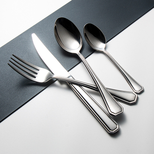 Ensemble de couverts en acier inoxydable de qualité supérieure pour hôtels, couverts réutilisables, couteau, cuillère, <span class=keywords><strong>fourchette</strong></span> pour café, steak, thé, dessert - Product Image 1