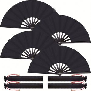 High Quality Custom 35Cm Bamboo Folding Kungfu Clack Portable Painted Hand <b>Fan</b> for Festival and Halloween - Product Image 2
