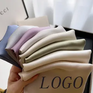 Hijab Segi Empat Polos Pewarna Khusus untuk Wanita, Ukuran 70x70 cm, Berbagai Warna Polos, Bahan Satin Sutra dan Poliester - Product Image 4