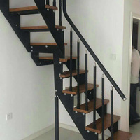 Escalier flottant intérieur personnalisé avec marches en bois, poutre invisible, escalier droit, escalier flottant moderne pour usage domestique