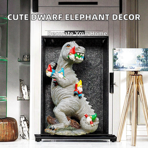 Anyway Factory Direct Cute Dwarf <b>Elephant</b> Resin Hand-painted Fashion 3D Folk Art Ornaments Desktop <b>Decoration</b> Indoor Home Use - Product Image 2