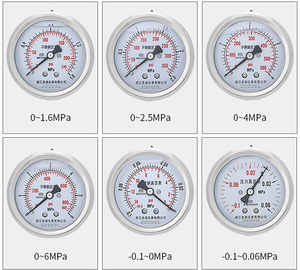 Chất lượng tốt nhất đo áp suất chính xác Đơn vị 2.5% gas áp kế đầy đủ SS hoành đo áp suất không khí - Product Image 6