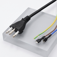 Cable de Extensión de Corriente para Brasil, Estándar NBR 14136, Cable de Alimentación de CA de 3 Pines y 16 A con Conector con Tierra para Electrodomésticos y Computadoras de Escritorio