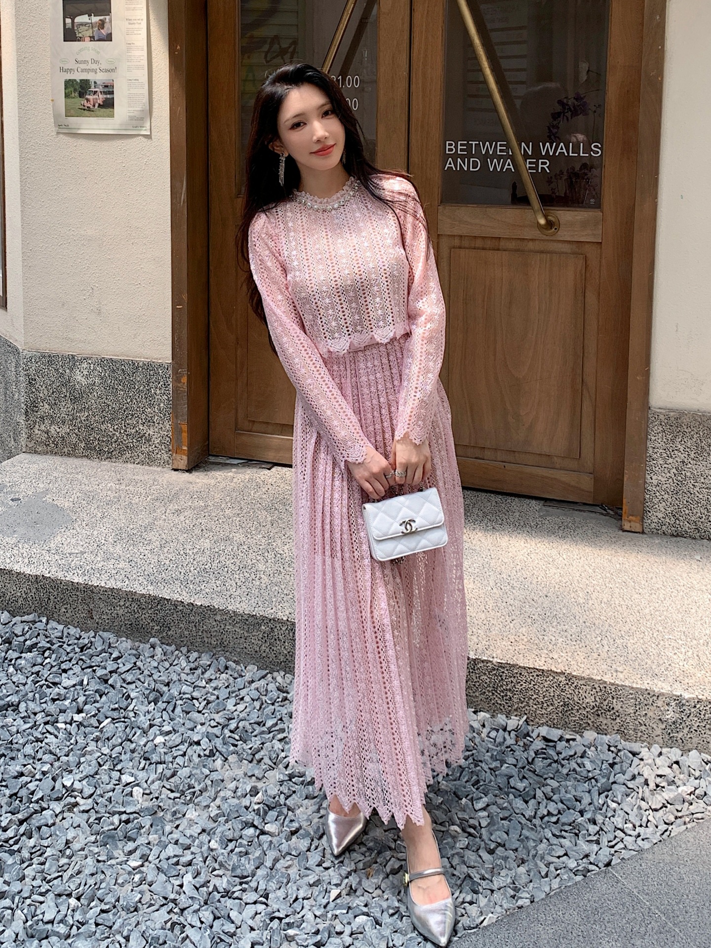 chinese dress ladies Emy Supima Cotton Light Pink Long Dress