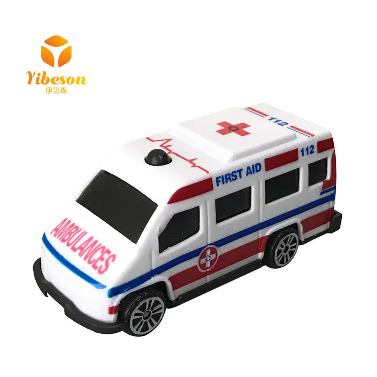 Juguetes para niños, rueda deslizante de camión exprés de ambulancia de tamaño pequeño, juguete No funcional