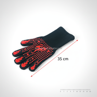 Gants de barbecue Seeway en silicone, résistants aux flammes, à 5 doigts, pour la cuisson commerciale et la manipulation de la chaleur