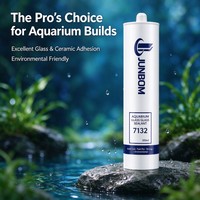 JUNBOM 7132 Mastic silicone acétique pour aquarium, adhésif transparent à prise rapide et forte adhérence, étanche pour aquariums en verre, usine OEM