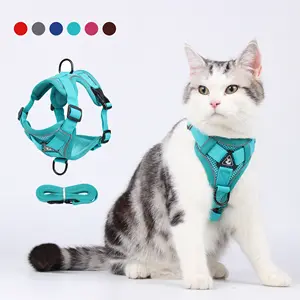 Wholesale Dog Harness Set Breathable Reflective Pet Harnesses & Leashes for Cats for Dogs