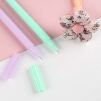 Stylos gel de luxe faits à la main O&Q Manufacture, 0,5 mm, en caoutchouc, couleurs vives, encre bleue/noire, design floral mignon, stylo promotionnel