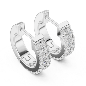 Boucles d'oreilles en diamant de laboratoire pour femmes, plaquées or, bijoux de luxe chics, éclat radieux, cadeau élégant pour mariage, occasion spéciale, usage quotidien - Product Image 3