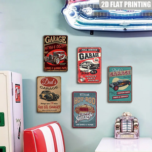 Insegna in Metallo Personalizzata per Garage e Officina, Stile Hot Rod, Est. 1972, Meccanico in Servizio, Decorazione Murale Retrò Vintage per Garage e Man Cave - Product Image 2