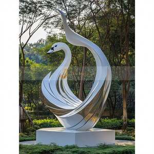 ANW6514 Escultura Art Deco de Acero Inoxidable Hecha a Medida, Artesanía Metálica 304 que Realza Entornos Modernos - Product Image 1