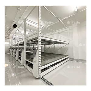 HUIFA Système hydroponique d'intérieur à double niveau Plateau d'inondation de support de culture vertical mobile avec lumière - Product Image 1