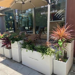 Boîte à fleurs moderne personnalisée entrée aménagement paysager plantation métal jardin extérieur clôture en alliage d'aluminium cloison en acier inoxydable maison - Product Image 1