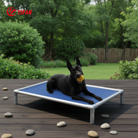 Lit surélevé pour animaux de compagnie en alliage d'aluminium, lit pour chien portable résistant aux morsures, lit de refroidissement pour chien pour chiens de grande, moyenne et petite taille