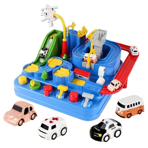 Racing Rail Car Toy Train Track Toys for Children Racing Cars Mechanical Adventure Brain Table Game