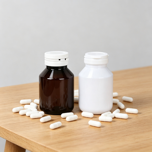 Plastic Pill Bottle Wide Mouth Supplement <b>Container</b> Closure Bottle <b>for</b> <b>Tablets</b> Capsules - Product Image 3