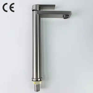 <span class=keywords><strong>Grifo</strong></span> de <span class=keywords><strong>Lavabo</strong></span> de Diseño Contemporáneo, Monomando, de un Solo Orificio, Cuerpo Largo, Acabado en Níquel Cepillado, Acero Inoxidable SUS304 para Baño - Product Image 1