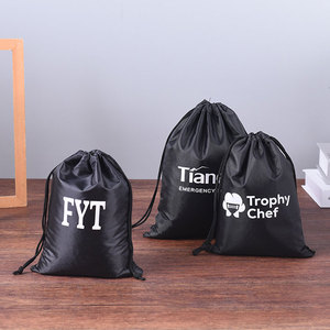 Sac de voyage professionnel robuste et imperméable pour le linge, pliable, en polyester, avec cordon de serrage et logo personnalisé - Product Image 4