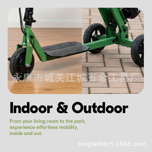 Triciclo Eléctrico Plegable con Motor sin Escobillas de 48V 5.2A, Alcance de 20 km, Carga Útil de 200-300 kg, para Personas con Discapacidad y Compras - Product Image 5