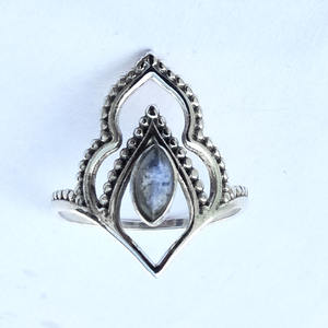 แหวนพลอยลาบราดีทสเตอร์สีเงิน925อินเดียทำด้วยมือสำหรับเด็กผู้หญิงและปาร์ตี้ขายส่งสำหรับวันเกิดและงานแต่งงาน - Product Image 4