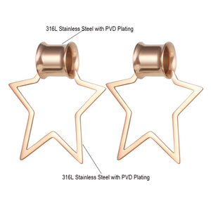 Poids d'<span class=keywords><strong>oreille</strong></span> en acier inoxydable 316L plaqué PVD Evorte, opale, plug et tunnel, pour piercing corporel unisexe - Product Image 4