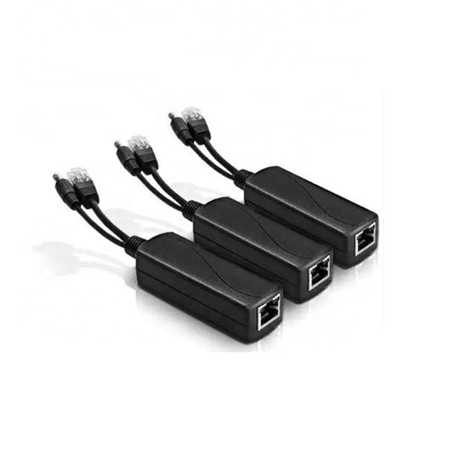 Gigabit Poe Splitter 12V 2.5A Output IEEE802.3af/at Standard Power Over Ethernet Active Splitter Adapter for Security Camera