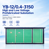 YB-12 12kV 3150kVA Sous-station préfabriquée compacte extérieure pour parc industriel, transformateur en coffret, vente directe usine
