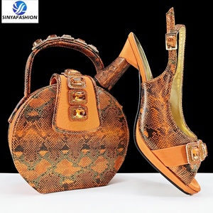 Sinya Royal Blue africano matrimonio italiano <span class=keywords><strong>scarpe</strong></span> borsa con pietre belle donne <span class=keywords><strong>scarpe</strong></span> da festa abbinate Set borsa - Product Image 5