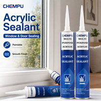 Mastic acrylique industriel 600 ml pour portes, élastique, peignable, pour cadres de portes, scellant acrylique impeccable