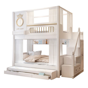 Literas infantiles con camas superpuestas, literas para adultos, combinadas con escaleras y armarios. - Product Image 4