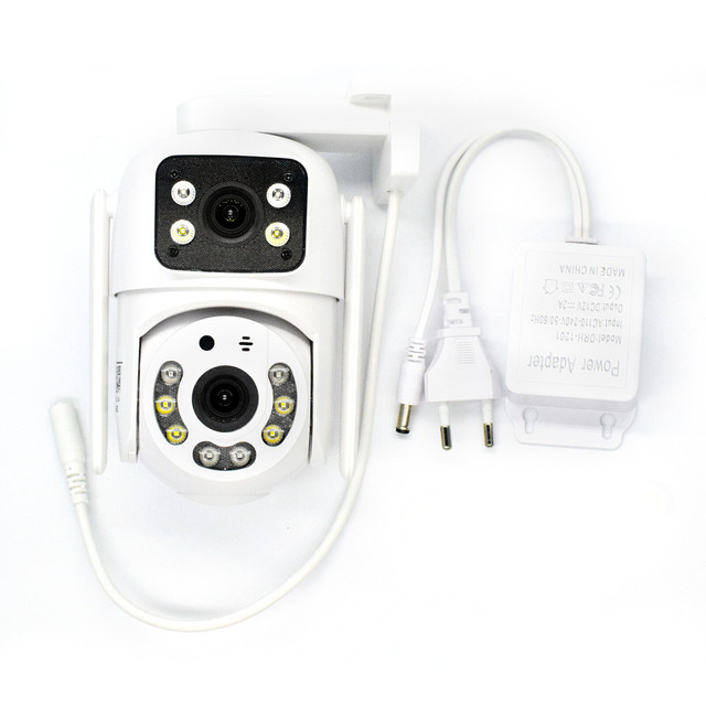 Waterproof HD 1080P Dual Lens Smart Night Vision Security Monitoring Camera Double Light Vigilance Home Surveillance Camera