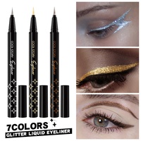 Stylo Eyeliner Liquide Scintillant en Gros, Imperméable, Longue Tenue, Double Pointe, Végan, 9 Couleurs Métalliques pour Maquillage des Yeux