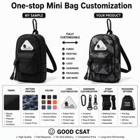 Mochila Mini Oxford con Estampado Floral, Resistente al Agua, con Correa para el Cuello, Multicolor, Personalizable, Ligera