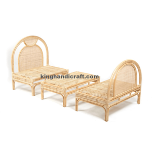 Cuna estilo bohemio de ratán para bebés y niños pequeños con colchón extraíble y material ecológico - Product Image 2