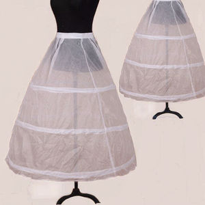Vente en gros 1 couche une ligne <span class=keywords><strong>jupon</strong></span> de mariage 3 cerceaux accessoires de robe de mariée <span class=keywords><strong>jupon</strong></span> pour la mariée - Product Image 3