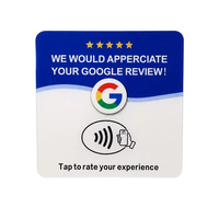 Plaque autocollante en acrylique NFC RFID pour code QR de commentaires Google
