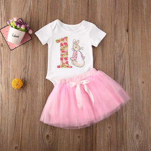Ropa de Moda Infantil, Ropa Casual para Bebés, Conjuntos de Algodón para Niñas con Falda Tutú para Tailandia - Product Image 2