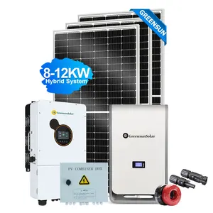 Pv Supplier Solar Storage Energy 8KW 10KW 12KW US Version Hybrid Solar System Home Solar Kit For Roof Installation