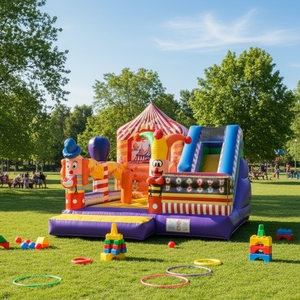 <span class=keywords><strong>Castillo</strong></span> <span class=keywords><strong>Inflable</strong></span> de Colores con Tobogán, Temática de Carnaval, <span class=keywords><strong>Castillo</strong></span> Hinchable, <span class=keywords><strong>Happy</strong></span> <span class=keywords><strong>Hop</strong></span> para Fiestas Infantiles - Product Image 1