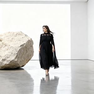 Premium Wholesale Custom High Quality Solid Color Polyester Occasion Abaya <b>Dress</b> <b>for</b> <b>Muslim</b> <b>Women</b> - Product Image 3