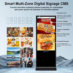 Écran tactile LCD Android 4K de 32, 43, 49, 55, 65, 75, 85 pouces, affichage numérique, kiosque publicitaire, kiosques verticaux sur pied - Product Image 5