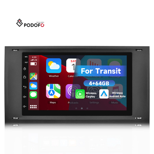 Podofo 7 "4 + 64GB Android 2Din autoradio lecteur multimédia GPS Navigation pour <span class=keywords><strong>Ford</strong></span>/Transit/Focus/<span class=keywords><strong>Kuga</strong></span>/s-max CarPlay DSP - Product Image 1
