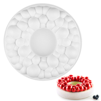 SILIKOLOVE Moule de cuisson en mousse de silicone en forme de grande couronne de bulle de cerise antiadhésive durable sans BPA
